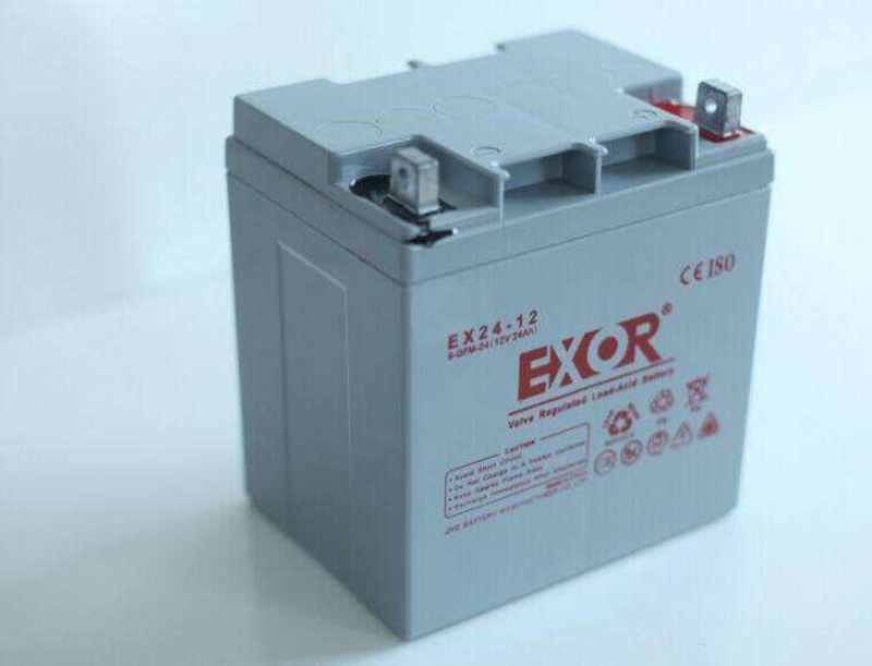EXOR埃索蓄电池EX24-12免维护12V24AH消防医疗电梯直流屏专用包邮